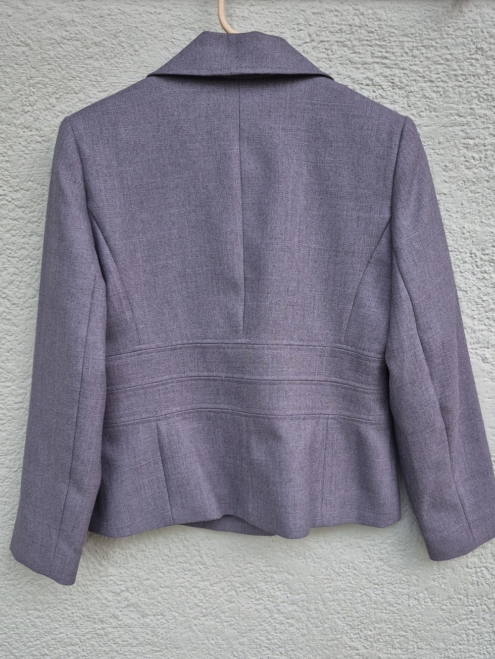 Blacker Petites by Stanley Blacker Ladies Gray Double Breasted Luxe Blazer - Picture 4 of 9